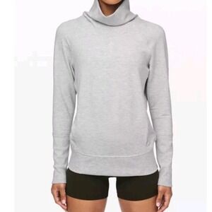 Lululemon Highlines pullover Cowl Neck Long Sleeve Sweatshirt Heather Size 4